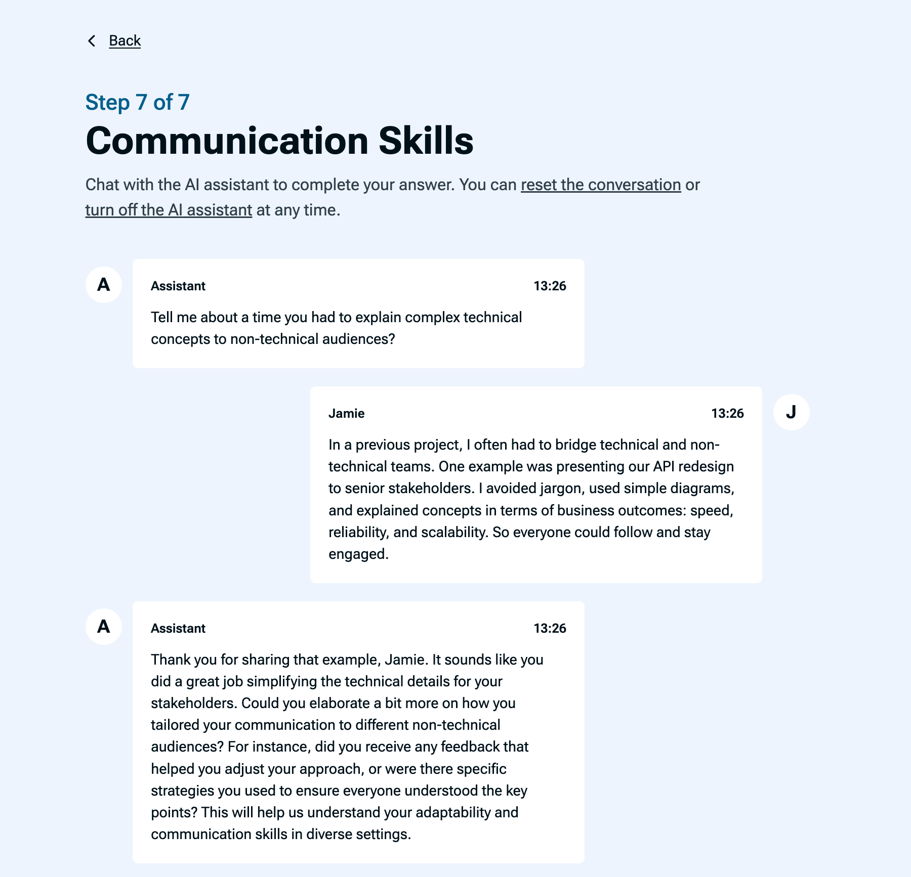Step 2 Screenshot - AI Asks What You Need to Know